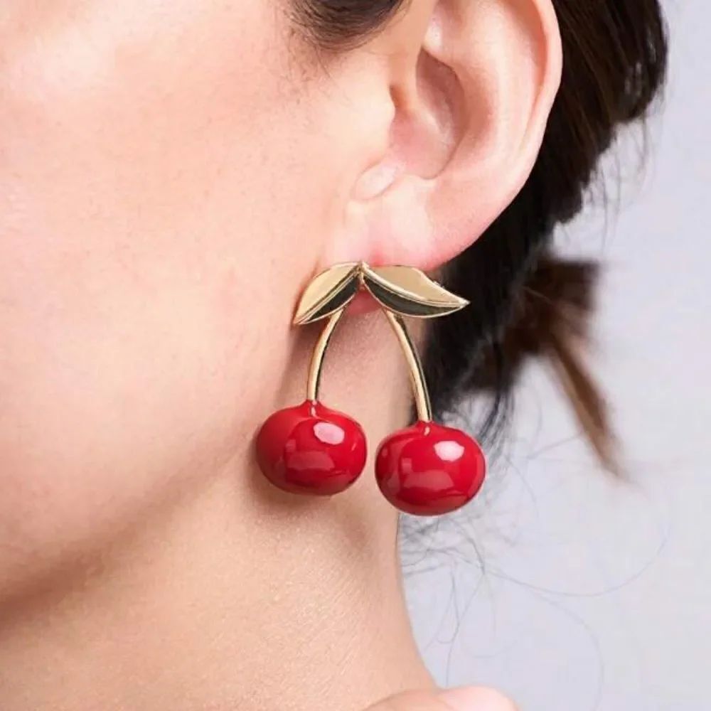 cherry drop earrings A510